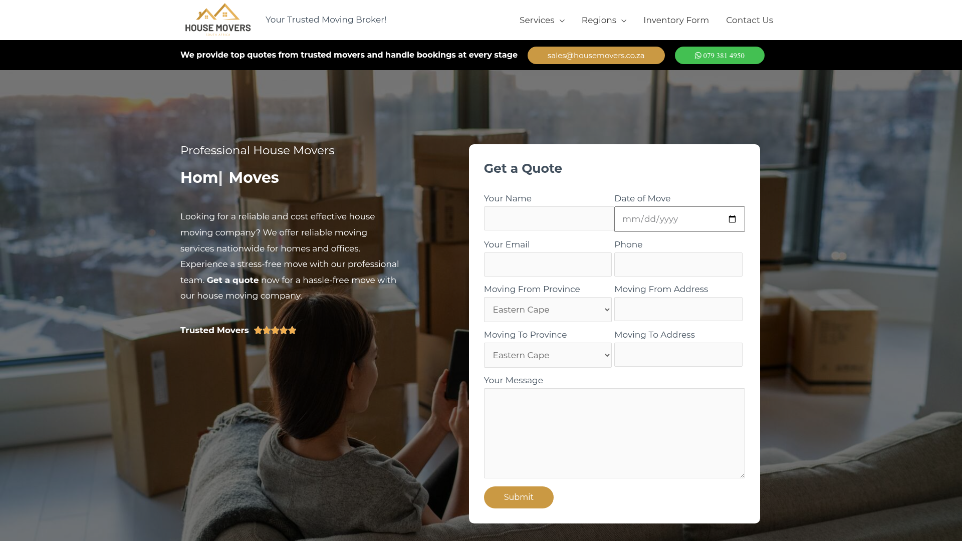 House Movers website