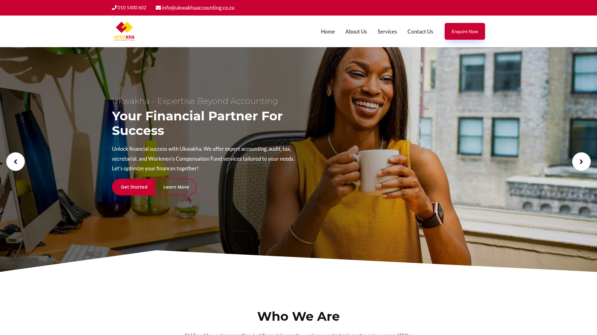 Ukwakha Accounting website